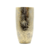 Arany pitypang hatasu mintazattal diszitett henger vaza, 14x28 cm