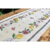 Napraforgos citromos gobelin futo feher es lila viragokkal, 37x100 cm