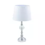 Kép 1/3 - Ezust asztali lampa  a lampatesten uveggombbel