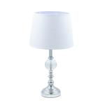 Kép 1/3 - Ezust asztali lampa  a lampatesten uveggombbel