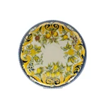 Kép 1/3 - Mediterran olasz pizzas tanyer korben citrommal, szolovel es granatalmaval diszitve, 31 cm
