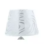Kép 3/3 - Fehér ezüst csíkos asztali lámpa