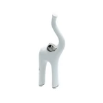Kép 2/3 - Hófehér porcelán elefánt ezüst fülekkel, kicsi