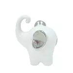 Kép 1/3 - Kicsi baby elefant feher porcelanbol, nagy ezust fulekkel