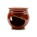 Kép 3/3 - Gömbölyű bordó aromalámpa