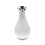 Kép 2/3 - Fehér ezüst szájú váza