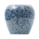 Kép 3/3 - Kék virágos gömbölyű váza