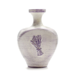 Kép 1/4 - Közepes méretű, görög stílusú váza, felülete fehér-lila antikolt