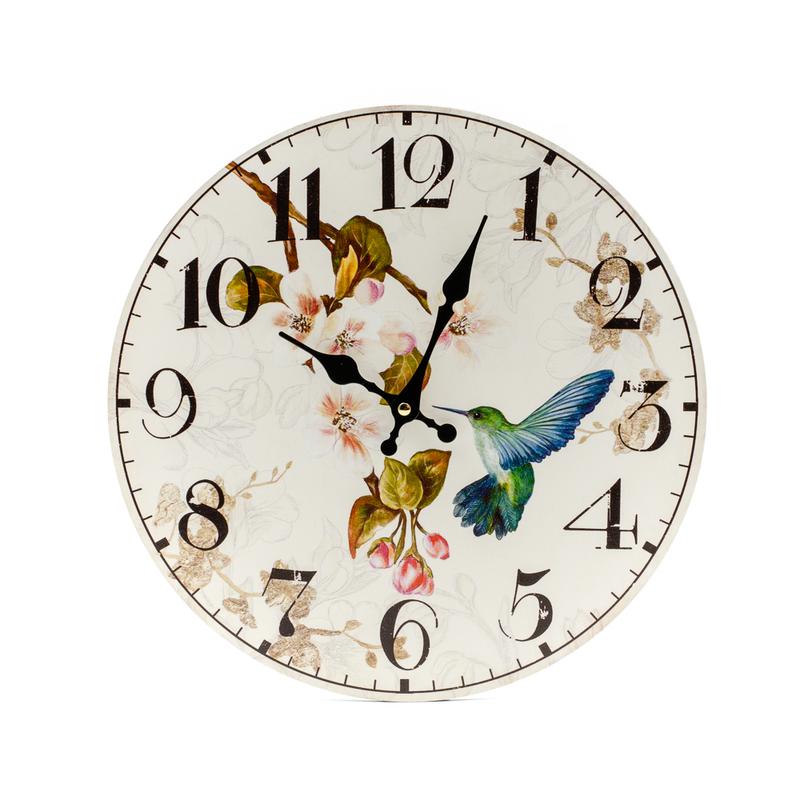 MDF faliora kolibrivel es magnoliakkal, 33 cm