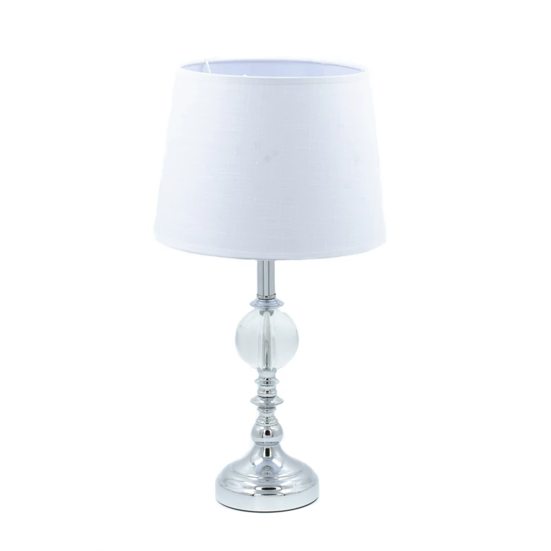 Ezust asztali lampa  a lampatesten uveggombbel