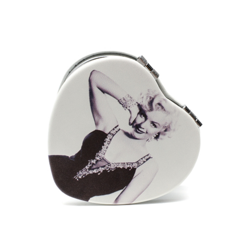 Szív alakú zsebtükör a bájos Marilyn Monroeval