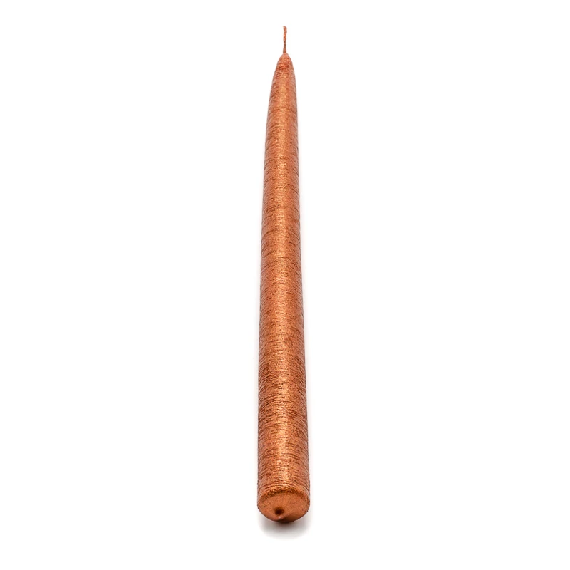 Hosszú csillogó rész színű 30 cm-es szálgyertya