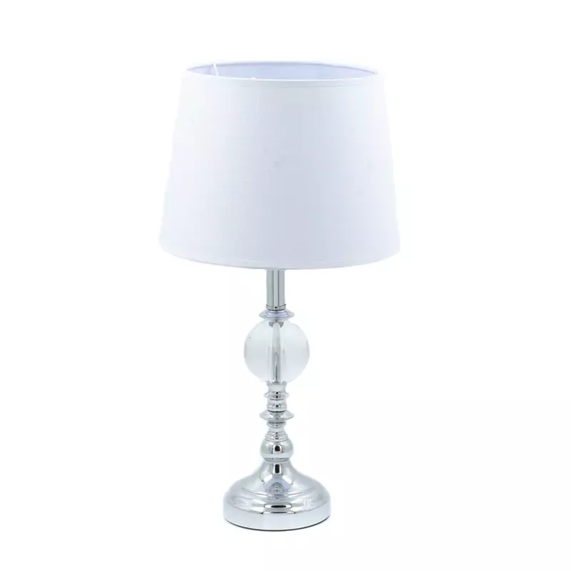 Ezust asztali lampa  a lampatesten uveggombbel