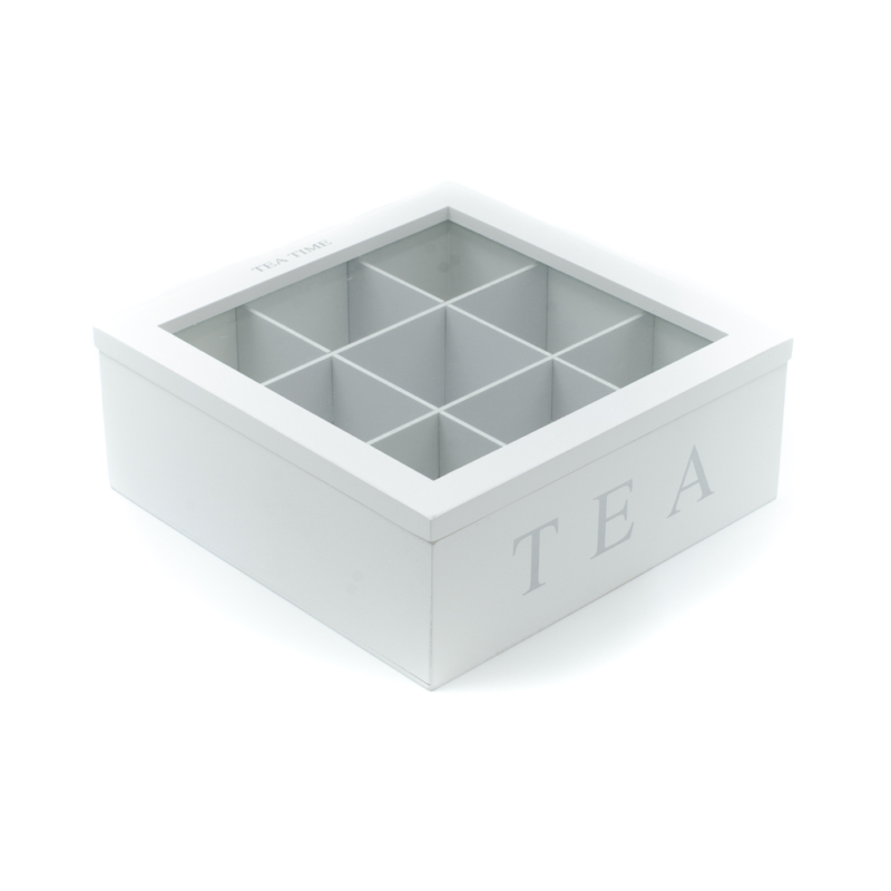 Fehér 9 rekeszes teafilter tartó