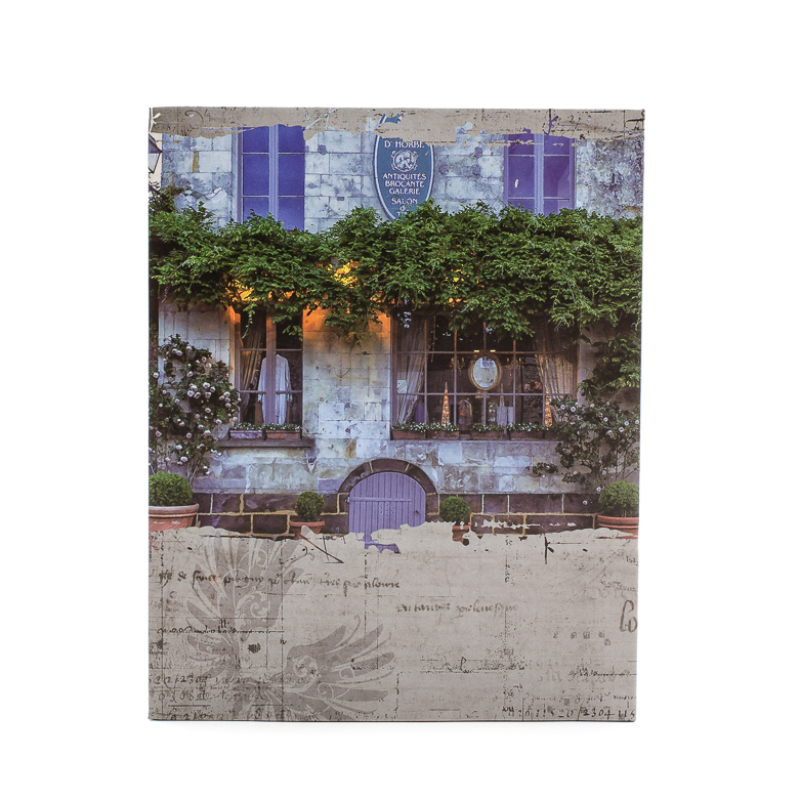 Dél-franciaországi stílusú kastély, zöld növényzettel befuttatott falak
