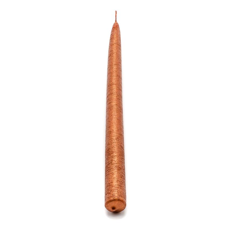 Hosszú csillogó rész színű 30 cm-es szálgyertya