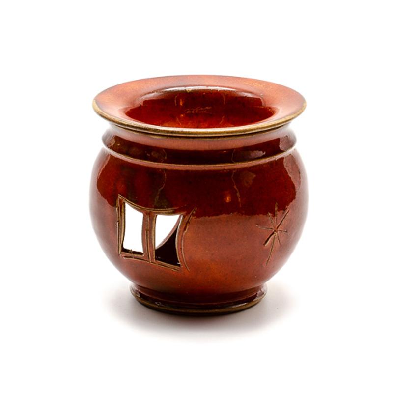 Gömbölyű bordó aromalámpa