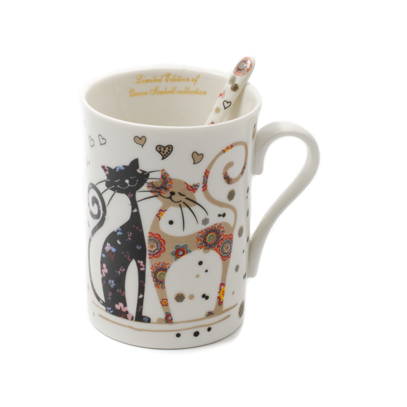 Szerelmes cicák porcelán szett (Queen Isabell)