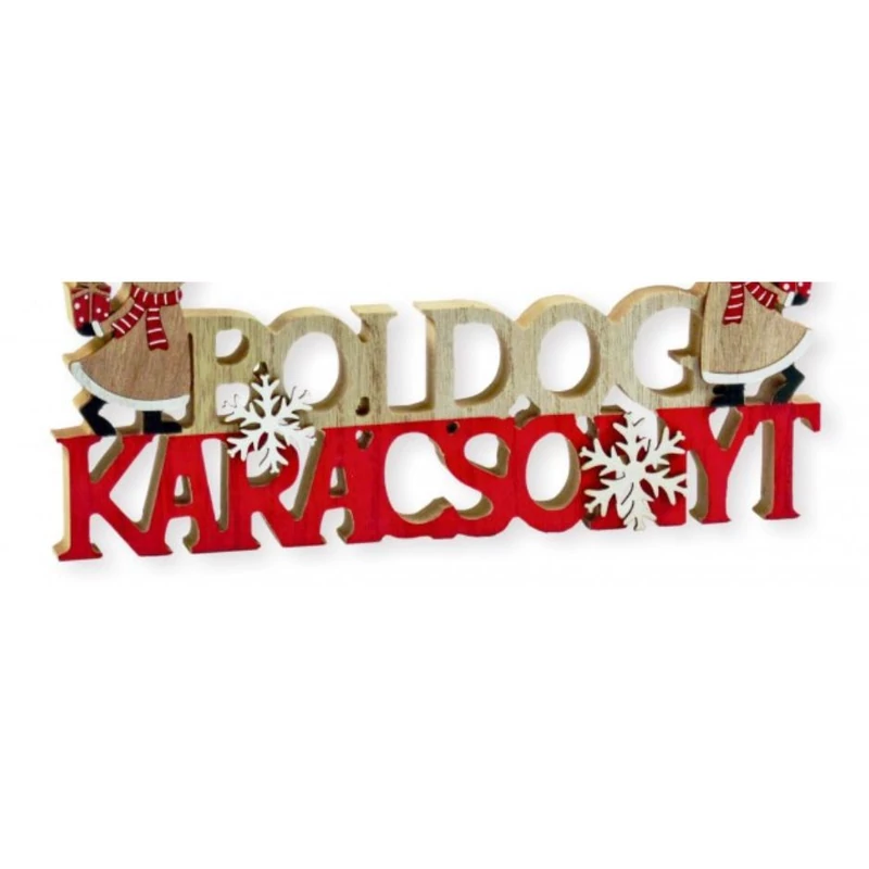 Boldog Karácsonyt felirat rénszarvasokkal