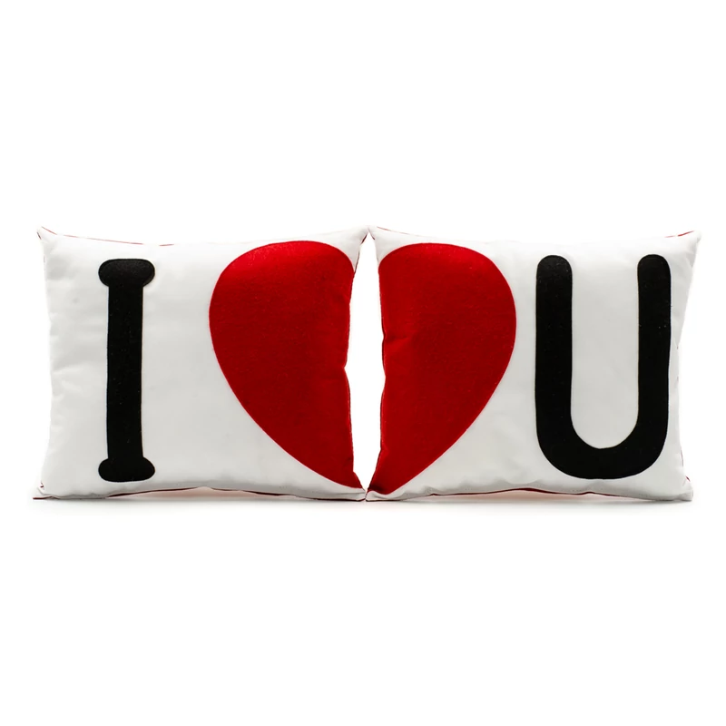 2 db-os piros szives I LOVE YOU parna szett