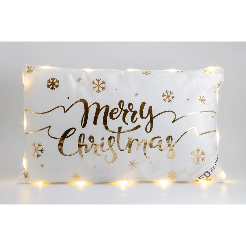 "Merry Christmas" LED-es párna